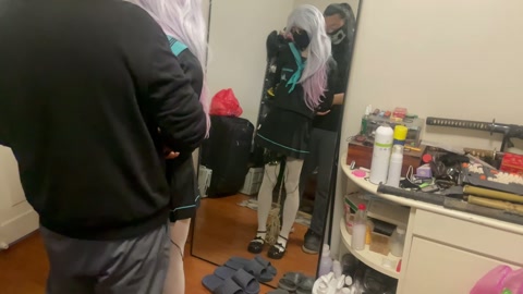 紧缚蒙眼之后戴上郊狼，做零食挑战，下面贴着郊狼和训练器两种东西，猜错就是电击惩罚，猜对就是震动下体获... 第1张