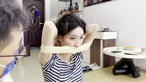 象牙白胶带捆绑与驷马TK 第1张