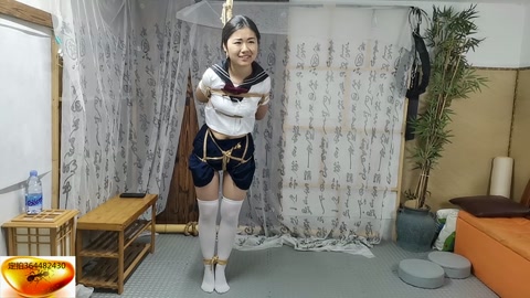 麦麦四马吊及图片……麦麦调教在升级中、本期紧缚+吊脚+四马空中吊 第1张