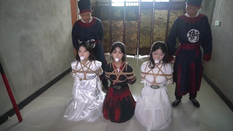 定制女神捕之白莲教（第二集）两个女侠和女神捕中了埋伏一起被擒，三女被捆绑堵嘴押到县衙，受到各种拷问 第2张