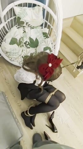 惩罚JK女、蒙眼束缚行走、奴性调教、超大口球、紧缚放置 第2张