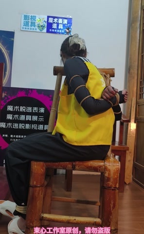小月囚服五花捆绑一步绳，断头台，手铐囚犯人扮演，大刀斩首，简单剧情 第3张