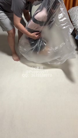 职业装肉丝 挑战全包塑料袋极限呼吸和波波呗双重折磨 第3张