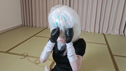 kugurumi kig胶带包手+热缩膜呼吸控制，真空袋窒息 第3张