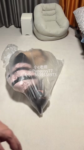 职业装肉丝 挑战全包塑料袋极限呼吸和波波呗双重折磨 第4张