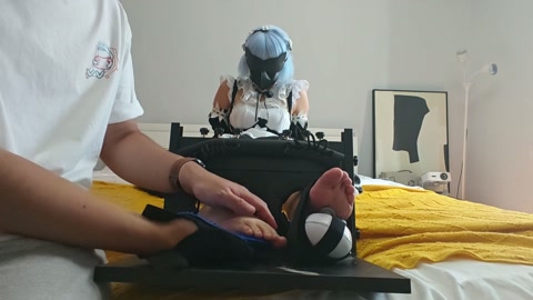 蕾姆的tk体验，本作没有声音，但是蕾姆很怕那个头部按摩器呢，所以基本全程都是全自动折磨她，挣扎动作也... 第4张