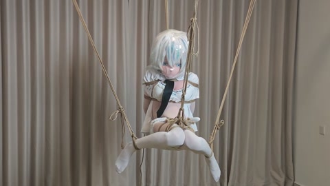 kigurumi kig悬吊呼吸控制+强制踮脚+呼吸控制+郊狼电击+棒棒+K9牵引爬行 第4张