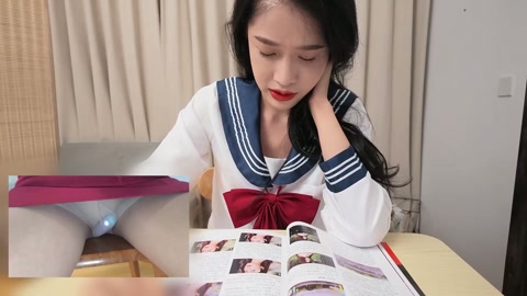 【雅熙 以安】跳蛋阅读，有下体跳单刺激画中画，断断续续 第5张