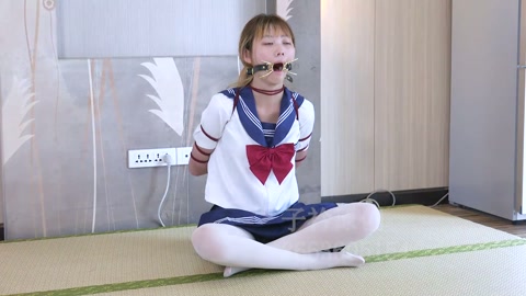 小梦红绳勒颈五花口枷 第5张