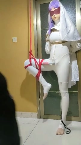 kigurumi修女纯白少女婚纱虐待玩弄调教（胶衣+吊绑+捆绑+拘束+新娘+强制gc+sp+tk+裸... 第5张