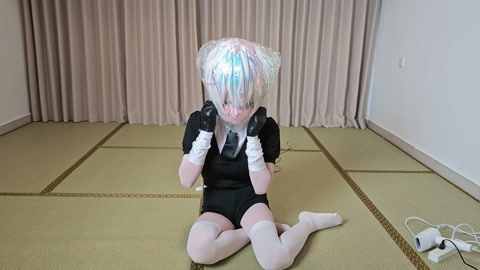 kugurumi kig胶带包手+热缩膜呼吸控制，真空袋窒息 第5张