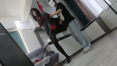 丝袜女孩 被捆绑紧缚、榨汁、后手观音、单腿吊、振动 第6张
