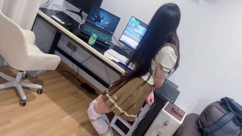 困困三十七弹，微剧情之网瘾少女被家教老师闺蜜惩罚绑着打游戏 第6张