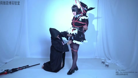 圆鲨鲨可爱捏~鲨鱼被人拿捏就应该吊起来  绳匠的委托 cosplay黑丝紧缚啵啵贝吊缚蒙眼胶带封嘴 第6张