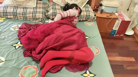 晓森妹妹中式婚服红色丝袜的五花分腿td放置 第6张