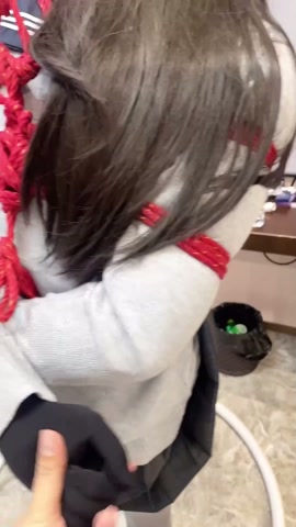 灰丝黑长直可爱学生装，强制罚站紧缚，同时被训练器和郊狼轮番轰炸 第6张