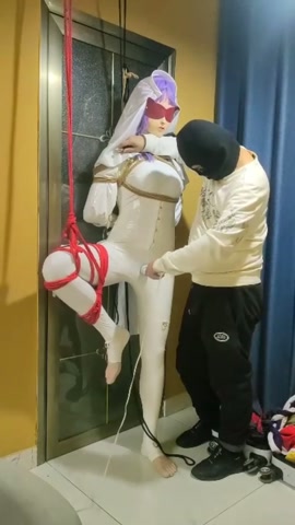 kigurumi修女纯白少女婚纱虐待玩弄调教（胶衣+吊绑+捆绑+拘束+新娘+强制gc+sp+tk+裸... 第6张