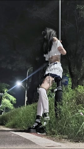全身是脏字的小男娘户外路灯手铐定时自缚电击放置 第7张