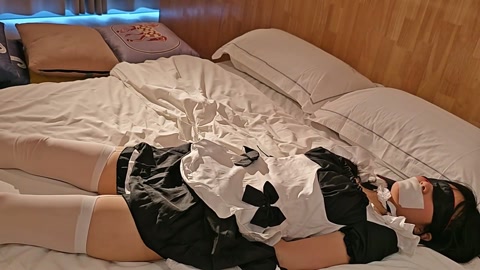酒酒窒息篇，真空袋+敷贴+乳夹ZX游戏，极限挣扎，最长纯窒息2分半，给酒酒吓坏了 第7张