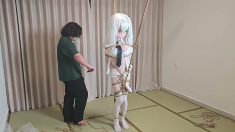 kigurumi kig悬吊呼吸控制+强制踮脚+呼吸控制+郊狼电击+棒棒+K9牵引爬行 第7张