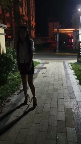 妮妮崽贞操带戴镣和肛塞尾巴外出 第8张