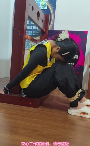 小月囚服五花捆绑一步绳，断头台，手铐囚犯人扮演，大刀斩首，简单剧情 第8张