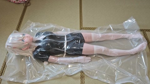 kugurumi kig胶带包手+热缩膜呼吸控制，真空袋窒息 第8张