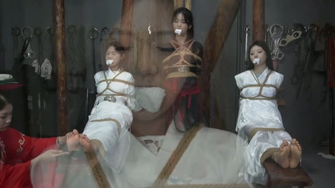 定制女神捕之白莲教（第二集）两个女侠和女神捕中了埋伏一起被擒，三女被捆绑堵嘴押到县衙，受到各种拷问 第9张
