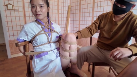 洛洛小护士m 模特洛洛，小护士面试被骗，捆绑折磨 第9张