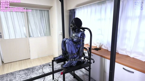「Zentai蜘蛛女」拘束具脚尖罚站！炮机上下双穴同入、痴女深喉高潮high疯抽搐！钢拷单手套 深喉... 第10张