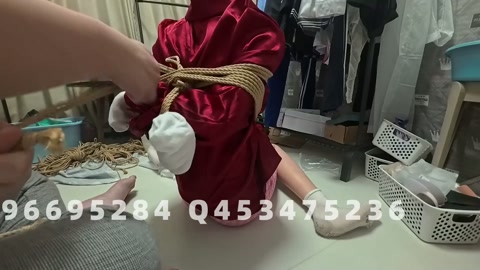 侧面视角 v型 上二下三后手缚做法 第10张