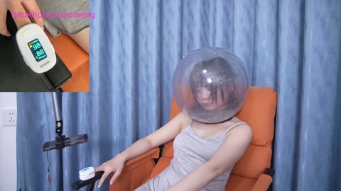 小萌酱的泡泡头盔极限二氧化碳呼吸控制密封束缚，头晕的差点吐 第10张