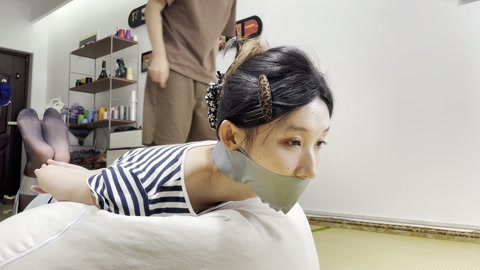 象牙白胶带捆绑与驷马TK 第10张