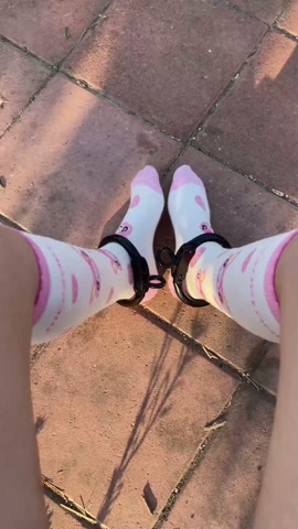 女儿服妹子的脚镣vlog-戴镣外出遛狗 第11张