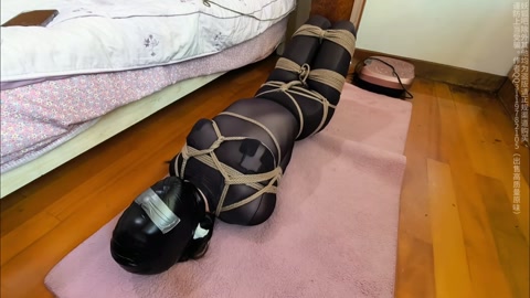 女奴改造计划13、连身黑丝、胶带包头、超紧驷马吊绑强制固定、胶带数次窒息+强制GC、胶狼电击、强制深... 第11张