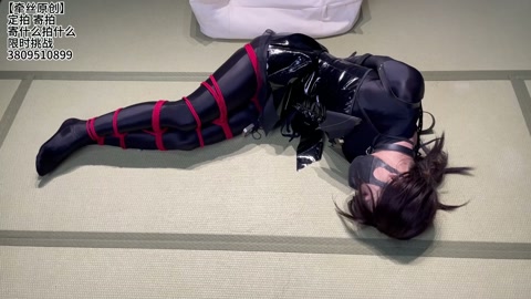 舍宾连体衣提子k9人形犬训练超绝漆皮小恶魔皮衣强制 第11张