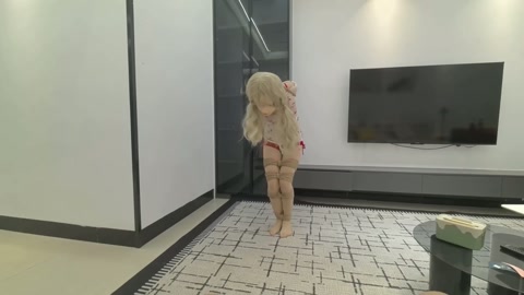 LATEX-百变填充物缝制丝袜全包 胶衣版人偶女友 变身就开始自嗨 主动高潮是人偶的基础 胶衣闷得全... 第12张
